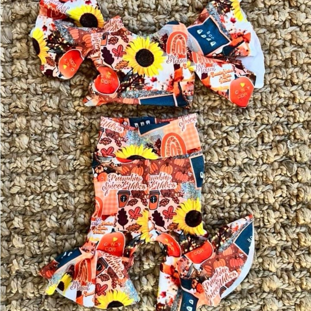 Floral Kids Outfit - Multicolor boutique